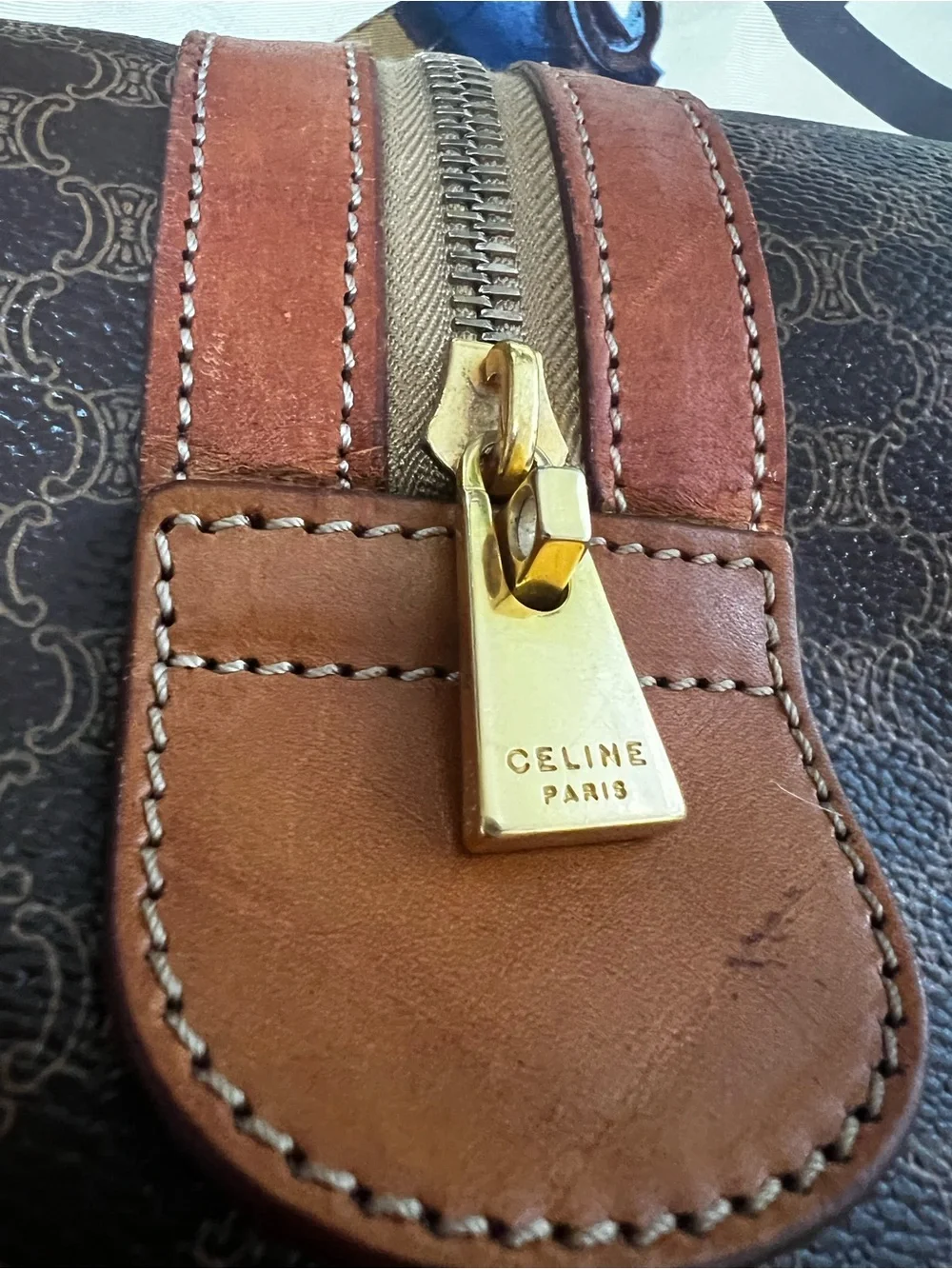 Authentic Vintage Celine Macadam Boston Travel Duffel Bag Italy COA